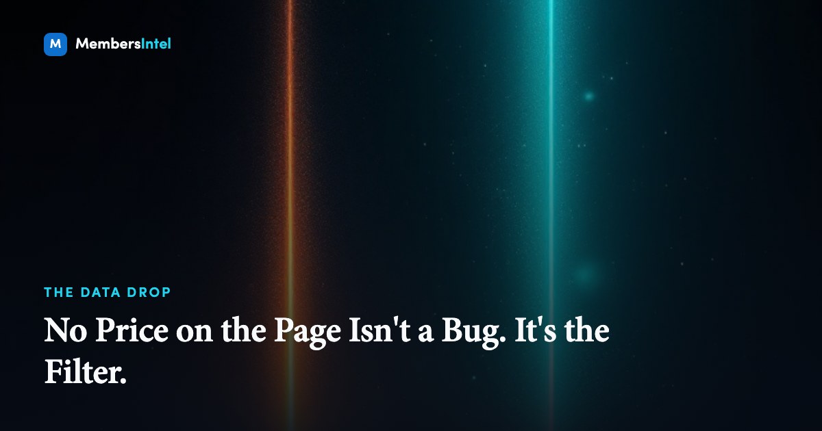 No Price on the Page Isn't a Bug. It's the Filter.